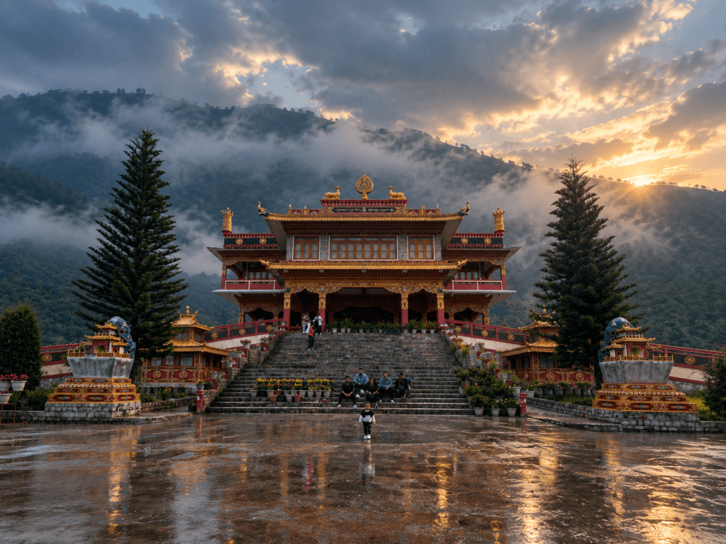 Dirang Valley Arunachal Pradesh surrounded by Himalayan mountains and lush green landscapes
